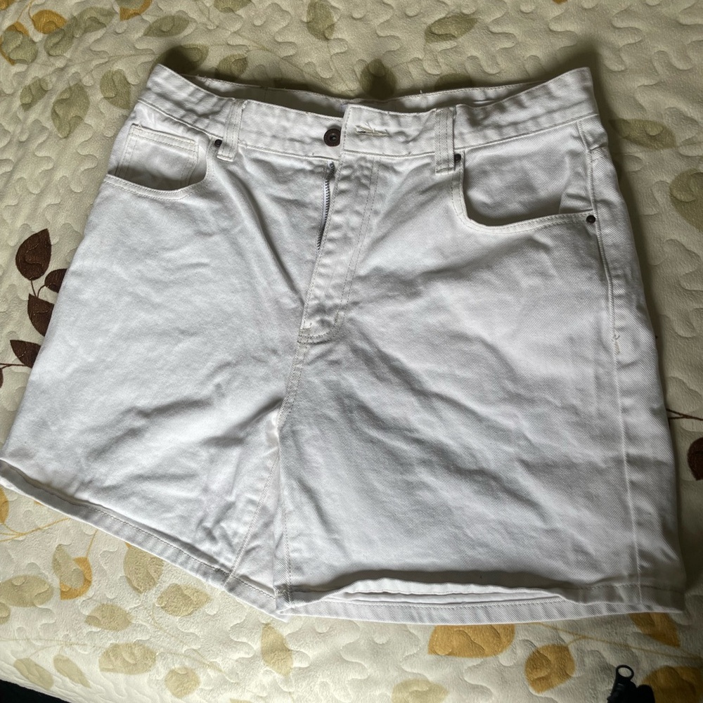 Cotton On Dad Denim Short White